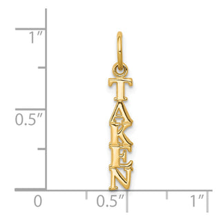 10k Yellow Gold Talking - TAKEN Charm