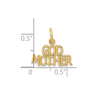 10k Yellow Gold Godmother Charm