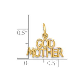 10k Yellow Gold Godmother Charm