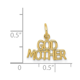 10k Yellow Gold Godmother Charm