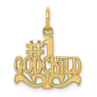 10k Yellow Gold #1 Godchild Charm