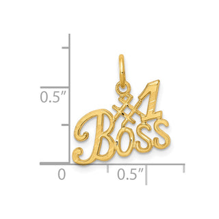 10k Yellow Gold #1 Boss Charm
