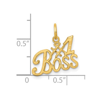 10k Yellow Gold #1 Boss Charm
