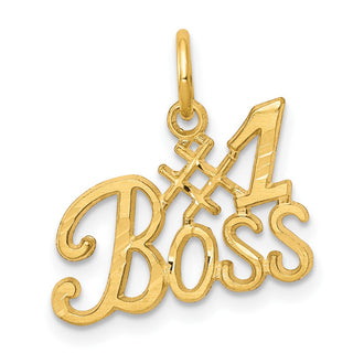 10k Yellow Gold #1 Boss Charm