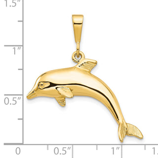 10k Yellow Gold Dolphin Pendant 10C524