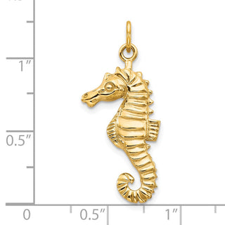 10k Yellow Gold Seahorse Charm