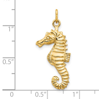 10k Yellow Gold Seahorse Charm