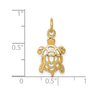 10k Yellow Gold Turtle Charm 10C537