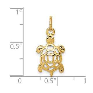 10k Yellow Gold Turtle Charm 10C537