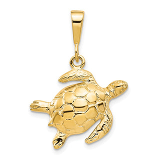 10k Yellow Gold Turtle Pendant 10C538