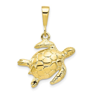 10k Yellow Gold Turtle Pendant 10C538