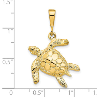 10k Yellow Gold Turtle Pendant 10C539