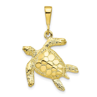 10k Yellow Gold Turtle Pendant 10C539