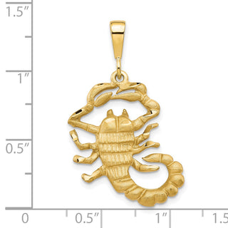 10k Yellow Gold Scorpion Pendant 10C557