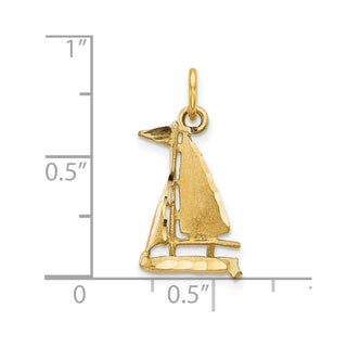 10k Yellow Gold Sailboat Charm