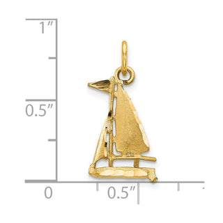 10k Yellow Gold Sailboat Charm