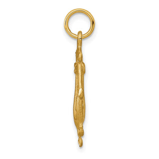 10k Yellow Gold Anchor In A Wheel Charm
