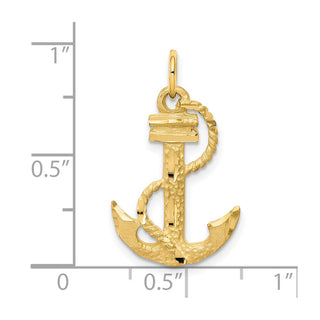 10k Yellow Gold Anchor Charm 10C565