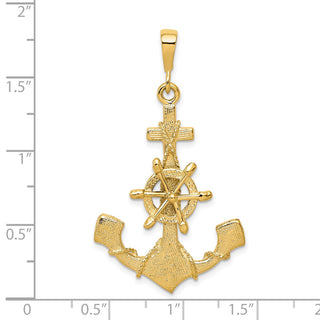 10k Yellow Gold Anchor Pendant
