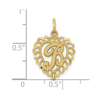 10K Yellow Gold Initial B Charm
