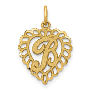 10K Yellow Gold Initial B Charm