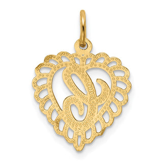 10K Yellow Gold Initial C Charm