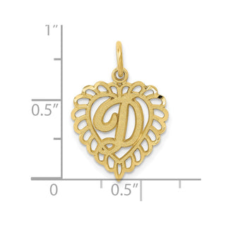 10K Yellow Gold Initial D Charm