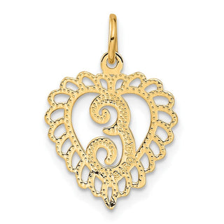 10K Yellow Gold Initial E Charm