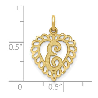 10K Yellow Gold Initial E Charm