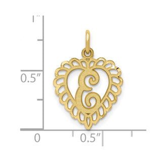 10K Yellow Gold Initial E Charm