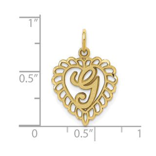 10K Yellow Gold Initial G Charm