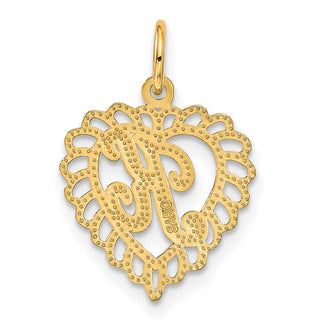10K Yellow Gold Initial K Charm