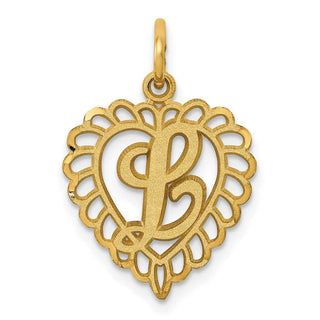 10K Yellow Gold Initial L Charm