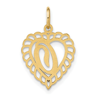 10K Yellow Gold Initial O Charm 10C568O