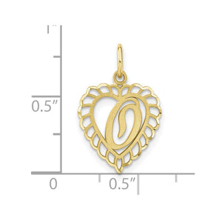 10K Yellow Gold Initial O Charm 10C568O