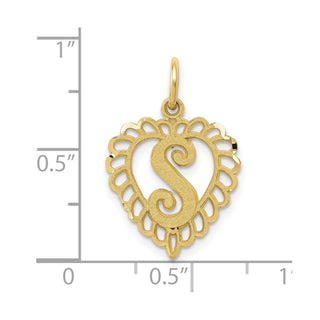 10K Yellow Gold Initial S Charm