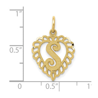 10K Yellow Gold Initial S Charm