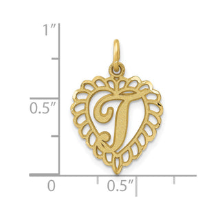 10K Yellow Gold Initial T Charm