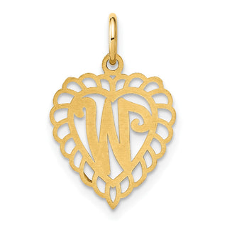 10K Yellow Gold Initial W Charm 10C568W