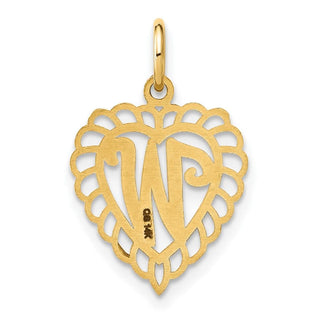 10K Yellow Gold Initial W Charm 10C568W