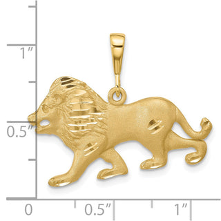 10k Yellow Gold Lion Pendant 10C580