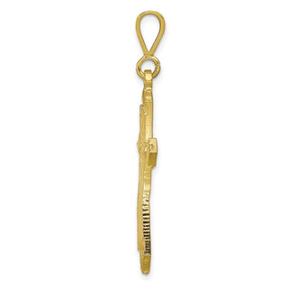 10k Yellow Gold Cross Pendant 10C62