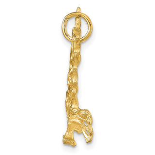 10k Yellow Gold Solid Diamond-cut Eagle Charm 10C622