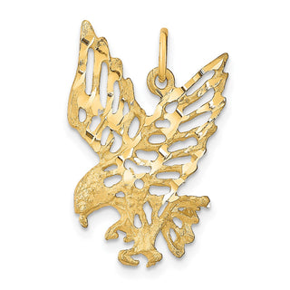 10k Yellow Gold Solid Diamond-cut Eagle Charm 10C622
