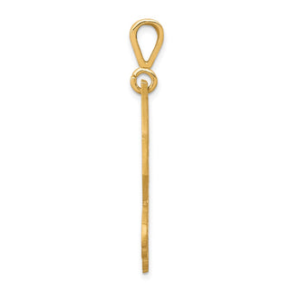 10k Yellow Gold Solid Diamond-cut Eagle Pendant
