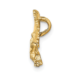 10k Yellow Gold Solid Diamond-cut Eagle Pendant 10C627