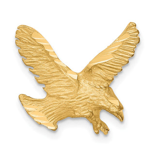 10k Yellow Gold Solid Diamond-cut Eagle Pendant 10C627