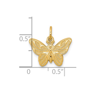 10k Yellow Gold Butterfly Charm 10C640
