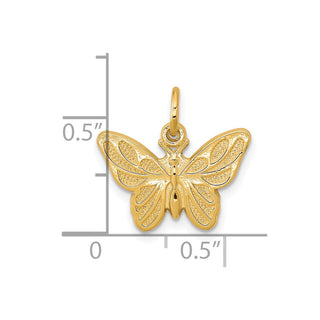 10k Yellow Gold Butterfly Charm 10C640