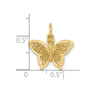 10k Yellow Gold Butterfly Charm 10C641